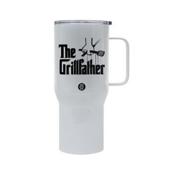 The Grillfather, Mega Stainless steel Tumbler with lid, double wall 750L