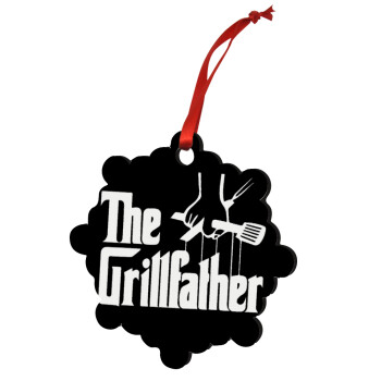 The Grillfather, Στολίδι Χριστουγεννιάτικο στολίδι snowflake ξύλινο 7.5cm