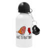 Metal water bottle, White, aluminum 500ml