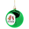 Green Christmas tree ornament ball 8cm