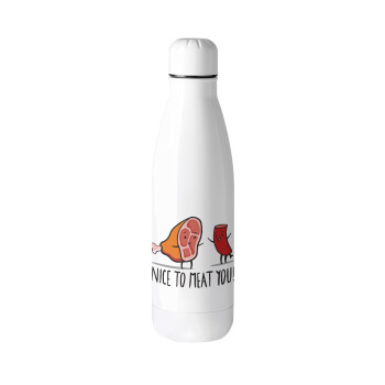Nice to MEAT you, Metal mug thermos (Stainless steel), 500ml