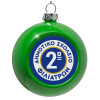 Green Christmas tree ornament bauble 8cm