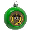 Green Christmas tree ornament bauble 8cm