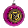 Purple Christmas tree ornament bauble 8cm