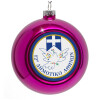 Purple Christmas tree ornament bauble 8cm