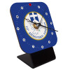 Quartz Wooden table clock with hands (10cm)