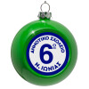 Green Christmas tree ornament bauble 8cm