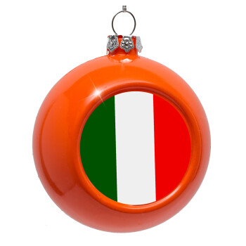 Italy flag, Orange Christmas tree ornament bauble 8cm