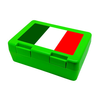 Italy flag, Children's cookie container GREEN 185x128x65mm (BPA free plastic)
