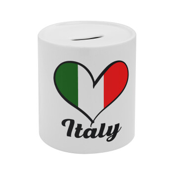 Italy flag, Κουμπαράς πορσελάνης με τάπα