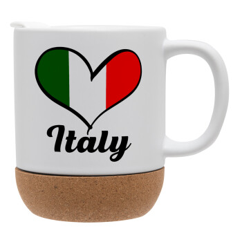 Italy flag, Ceramic coffee mug Cork (MAT), 330ml (1pcs)