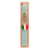 Easter Set, wooden keychain & aromatic flat Easter candle (30cm) (TURQUOISE)