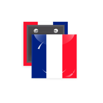 France flag, Κονκάρδα παραμάνα τετράγωνη 5x5cm