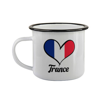 France flag, Κούπα εμαγιέ με μαύρο χείλος 360ml