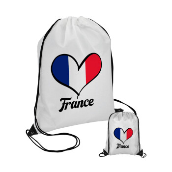 France flag, Pouch bag with black cords (1 piece)