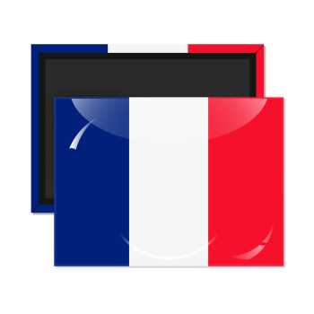 France flag, Ορθογώνιο μαγνητάκι ψυγείου διάστασης 9x6cm