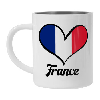 France flag, Mug Stainless steel double wall 450ml