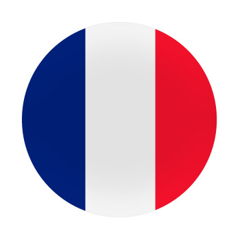 France flag, Mousepad Round 20cm