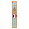 Easter Set, wooden keychain & aromatic flat Easter candle (30cm) (TURQUOISE)