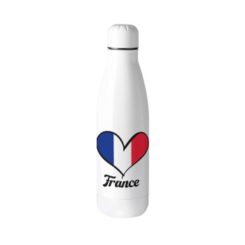 France flag, Μεταλλικό παγούρι θερμός (Stainless steel), 500ml