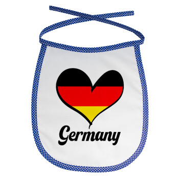 Germany flag, Σαλιάρα μωρού αλέκιαστη με κορδόνι Μπλε