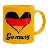 Ceramic coffee mug yellow, 330ml