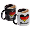 Color changing magic Mug, ceramic, 330ml when adding hot liquid inside, the black colour desappears (1 pcs)