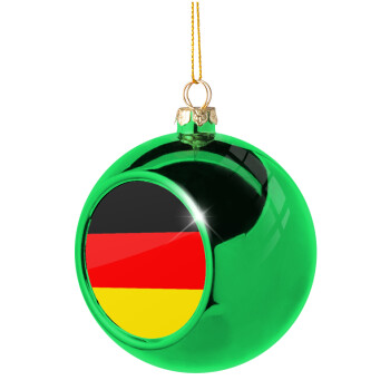 Germany flag, Green Christmas tree ornament ball 8cm