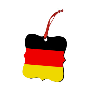 Germany flag, Christmas ornament polygon wooden 7.5cm