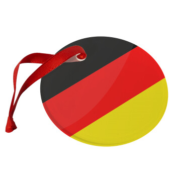 Germany flag, Χριστουγεννιάτικο στολίδι γυάλινο 9cm