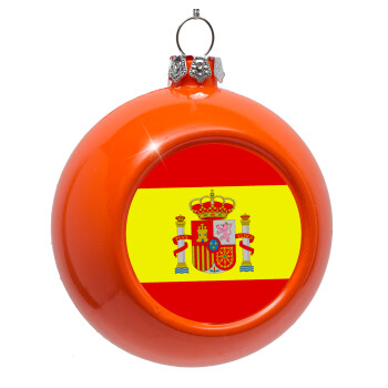 Spain flag, Orange Christmas tree ornament bauble 8cm