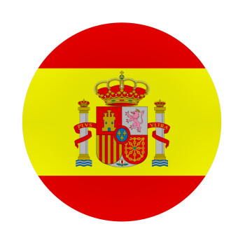 Spain flag, Mousepad Στρογγυλό 20cm