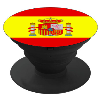 Spain flag, Phone Holders Stand  Black Hand-held Mobile Phone Holder