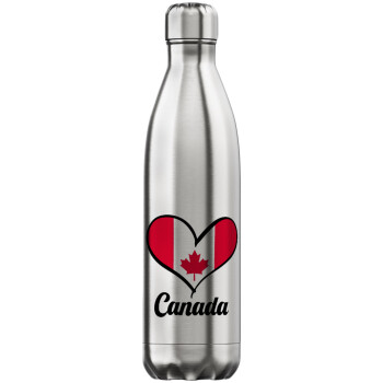 Canada flag, Inox (Stainless steel) hot metal mug, double wall, 750ml