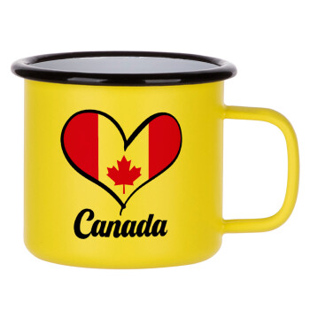 Canada flag, Κούπα Μεταλλική εμαγιέ ΜΑΤ Κίτρινη 360ml