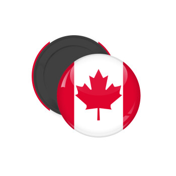 Canada flag, Μαγνητάκι ψυγείου στρογγυλό διάστασης 5cm