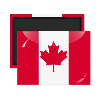 Canada flag, Ορθογώνιο μαγνητάκι ψυγείου διάστασης 9x6cm