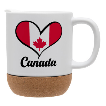 Canada flag, Ceramic coffee mug Cork (MAT), 330ml (1pcs)