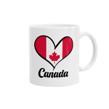 Canada flag, Ceramic coffee mug, 330ml (1pcs)