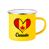 Yellow Enamel Metallic Cup 360ml