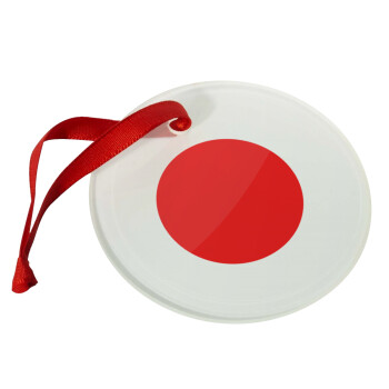 Japan flag, Christmas ornament glass 9cm