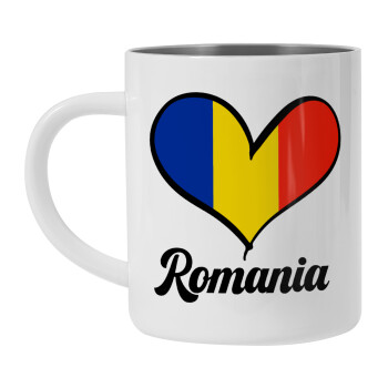 Romania flag, Mug Stainless steel double wall 300ml