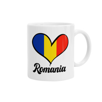 Romania flag, Ceramic coffee mug, 330ml