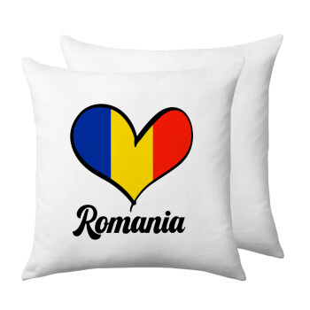 Romania flag, Sofa cushion 40x40cm includes filling