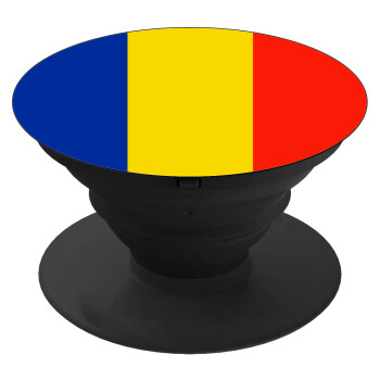 Romania flag, Phone Holders Stand  Black Hand-held Mobile Phone Holder
