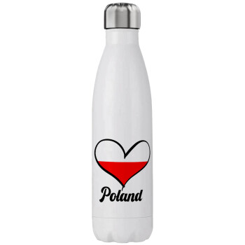 Poland flag, Stainless steel, double-walled, 750ml