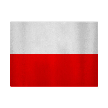 Poland flag, Επιφάνεια κοπής γυάλινη (38x28cm)
