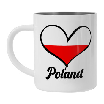 Poland flag, Mug Stainless steel double wall 300ml