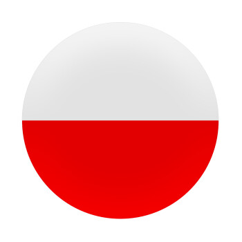 Poland flag, Mousepad Round 20cm