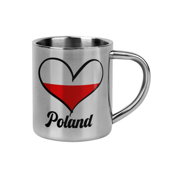 Poland flag, Mug Stainless steel double wall 300ml